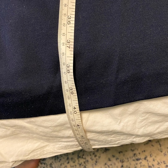 Talbots 2x Navy Blue dress with 3/4 sleeves and cute tied cuffs - Picture 6 of 9